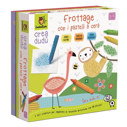 Crea dudù - frottage con i pastelli a cera ludattica